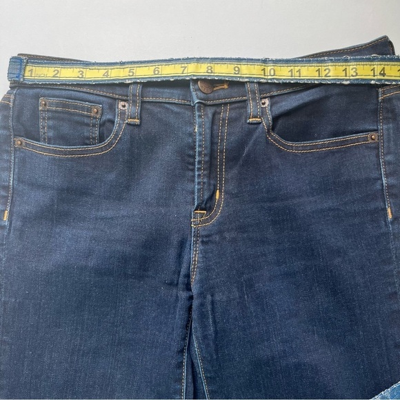 J. Crew Skinny Stretch 9” inseam High Waist Denim Darn Blue Jeans 27/30 - Picture 10 of 12